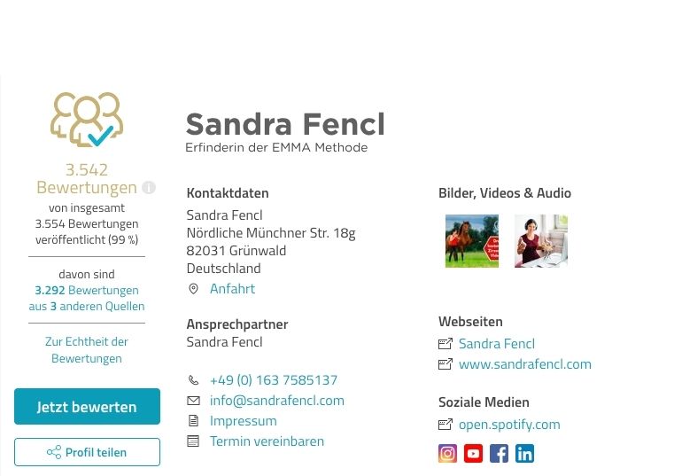 Bewertungen - Sandra Fencl Bewertungen - Sandra Fencl